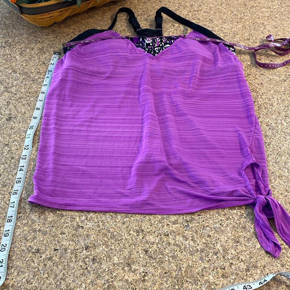 ZeroXPosur Swim Top L (12) Tankini Top - Picture 6 of 17